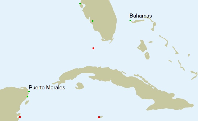 Mareógrafos cercanos a Cuba